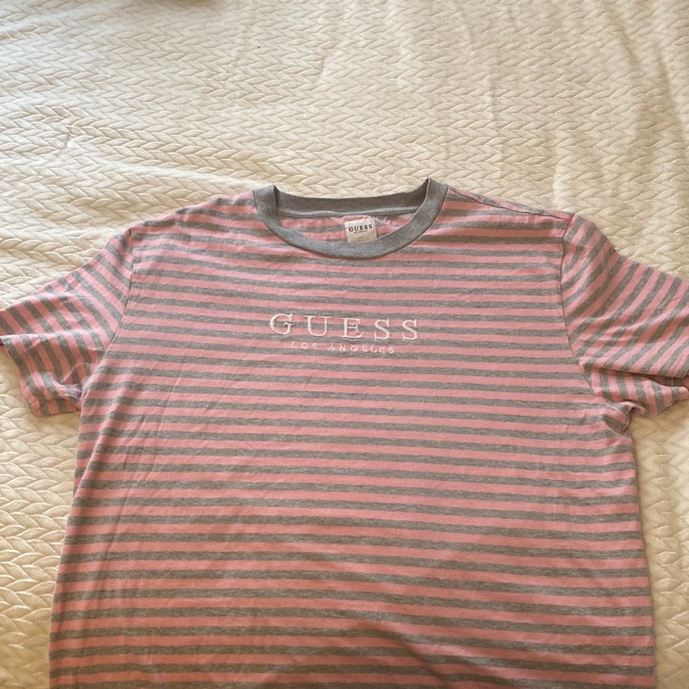 oversized GUESS striped shirt